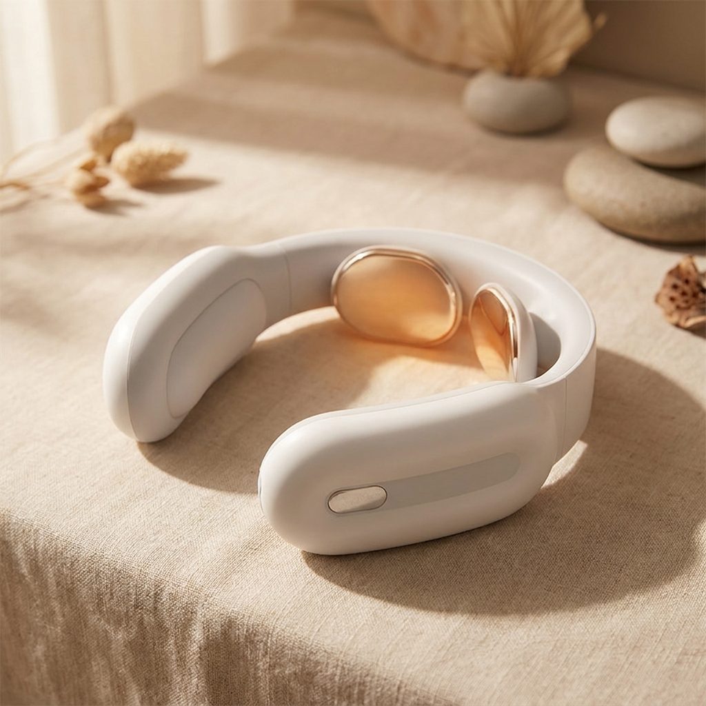 The white Knotvana neck massager